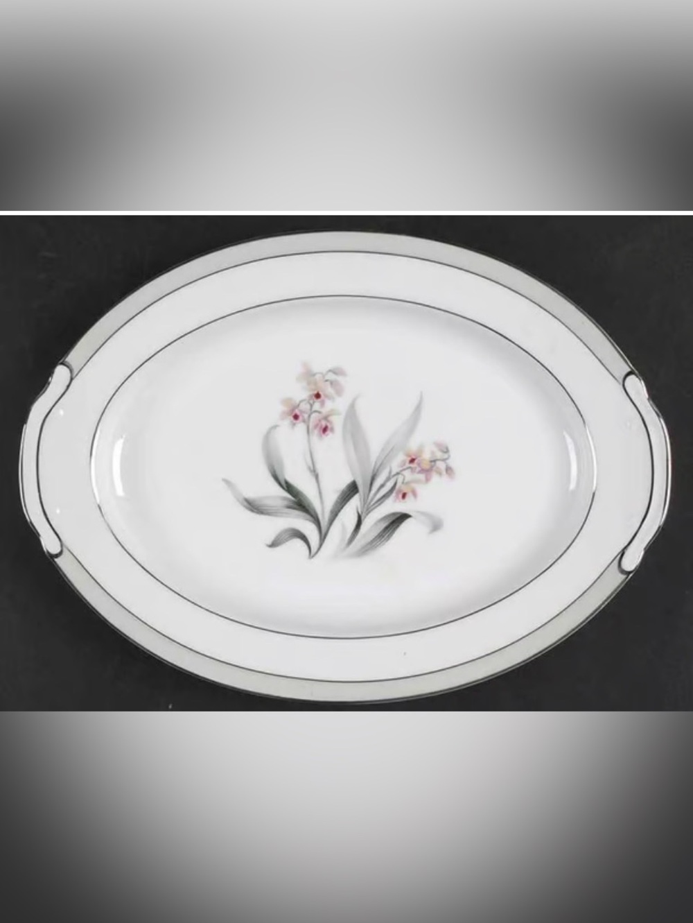 Halsey Fine China Vintage Everglade Serving Platter 14.5" x 10.25" Rare
